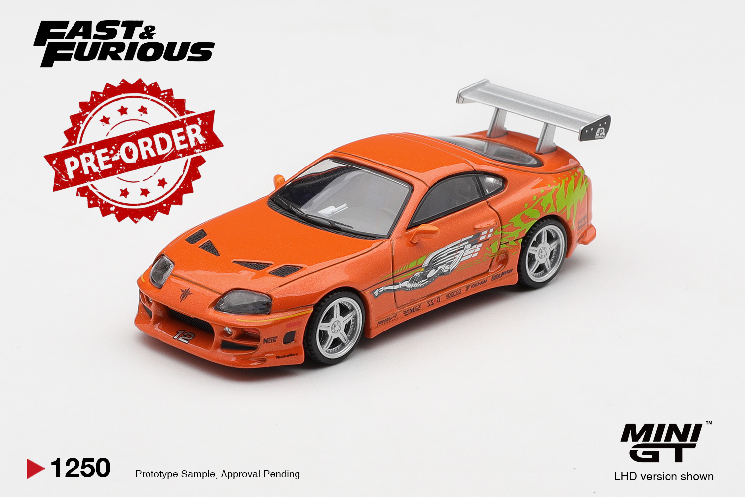 (Pre-order) Mini GT #1250 Toyota Supra BOMEX The Fast and the Furious Brian O'