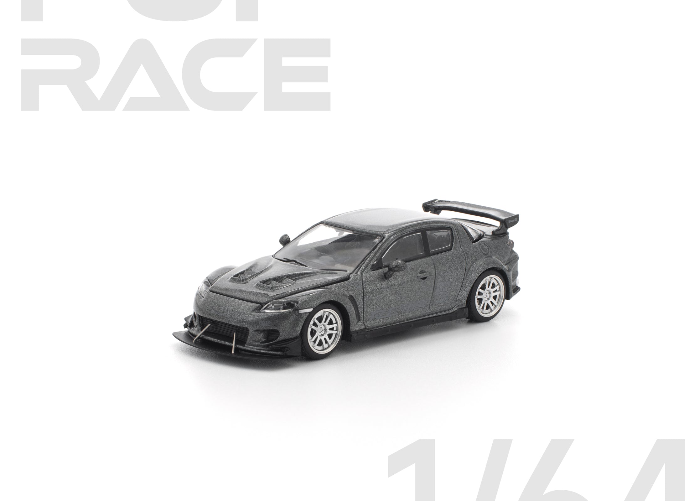 (Pre-order) POPRACE 1/64 MAZDA RX-8 RE-AMEMIYA GUN METAL Diecast Model Car