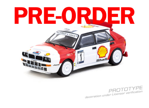 Load image into Gallery viewer, (Pre-order) Tarmac Works 1/64 Lancia Delta HF Integrale Mogürt-Salgó Rallye 1993
