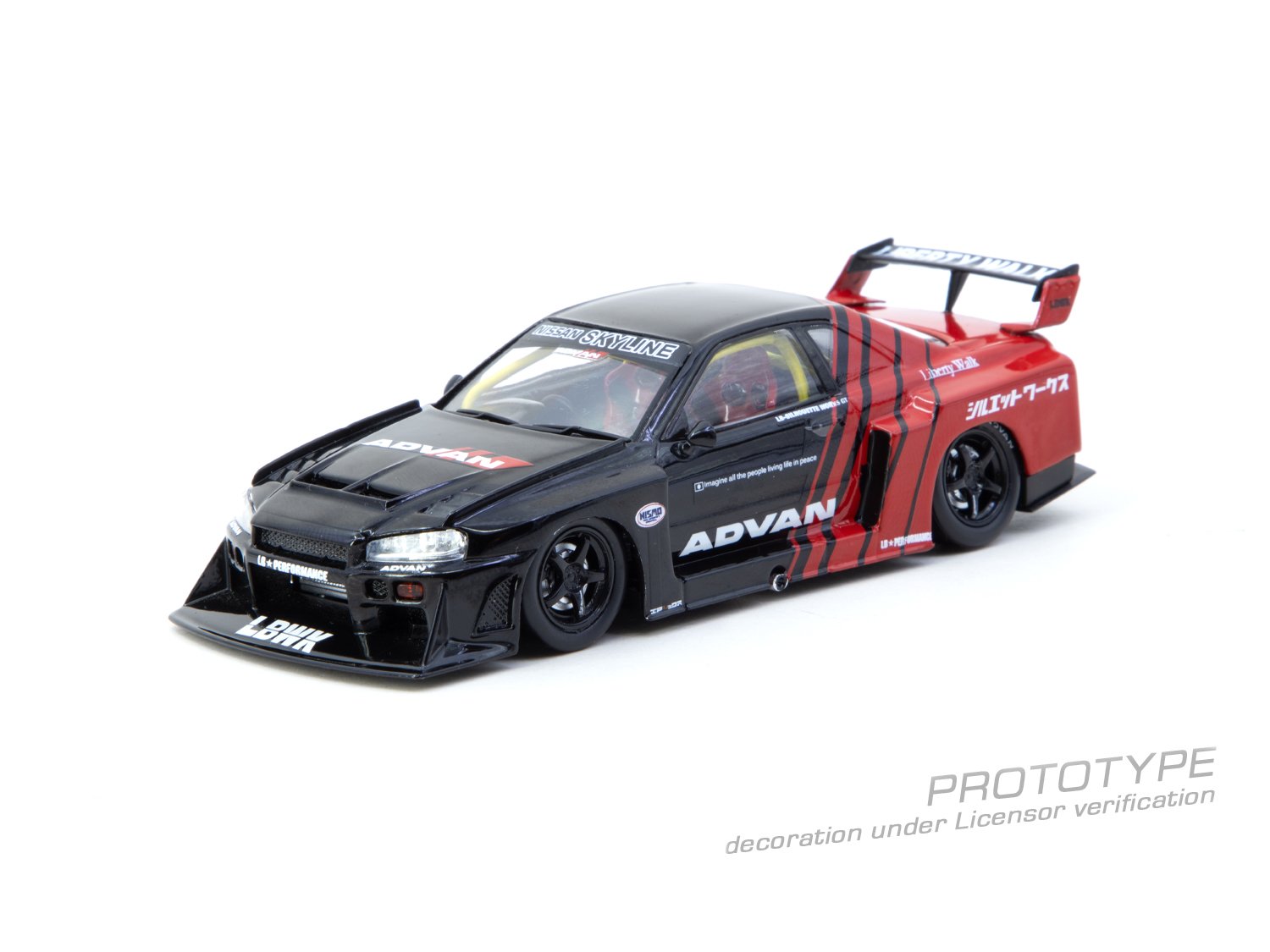 Tarmac Works 1/43 LB-ER34 Super Silhouette SKYLINE ADVAN Model Car