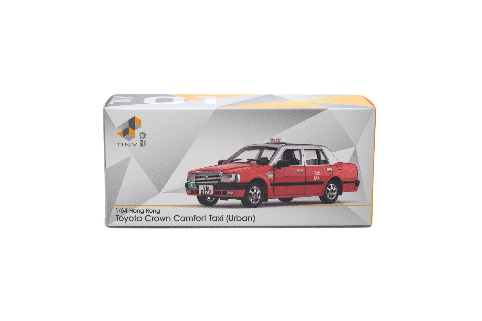 Tiny City 01 Die-cast Model Car 1/64 Toyota Crown Comfort Hong Kong Taxi VM6172
