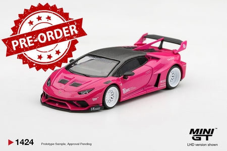 (Pre-order) Mini GT #1424 LB WORKS Lamborghini Huracán GT Ruby Purple Diecast