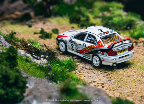 Load image into Gallery viewer, (Pre-order) Tarmac Works 1/64 Mitsubishi Carisma GT Evolution IV RAC Rally 1997
