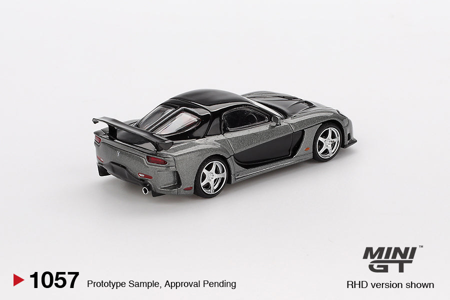 Mini GT #1057 Mazda RX-7 VeilSide Fortune Grey RHD Diecast Model Car