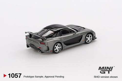 Load image into Gallery viewer, Mini GT #1057 Mazda RX-7 VeilSide Fortune Grey LHD Diecast Model Car
