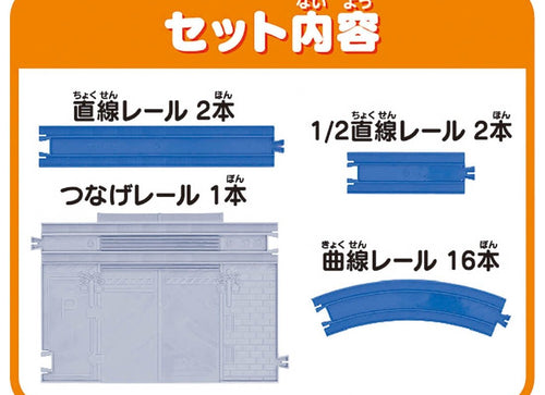 Load image into Gallery viewer, Takara Tomy Plarail Train Accessory - Straight and Curved Start Rail Set (step1)
