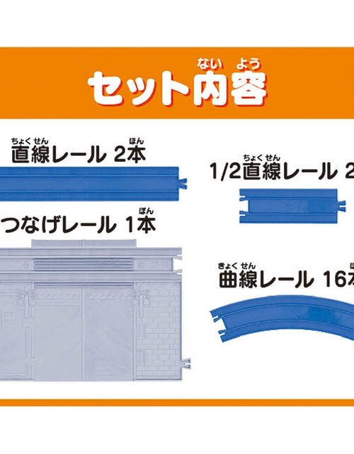 Load image into Gallery viewer, Takara Tomy Plarail Train Accessory - Straight and Curved Start Rail Set (step1)

