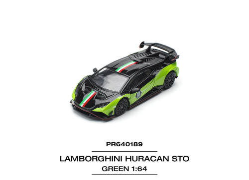 Load image into Gallery viewer, (Pre-order) POPRACE 1/64 LAMBORGHINI HURACAN STO (LP640-2)10 ANNIVERSARIO
