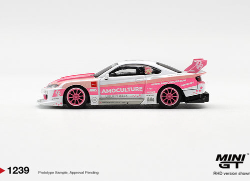 Load image into Gallery viewer, (Pre-order) Mini GT #1239 Nissan SILVIA (S15) LB-Super Silhouette AMOCULTURE Car
