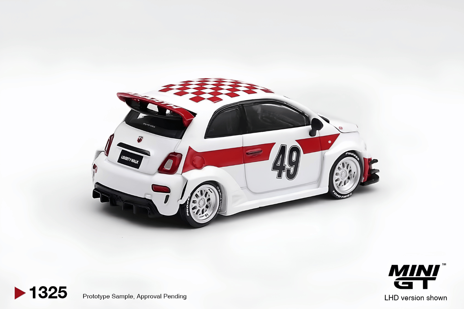 (Pre-order) Mini GT 1/64 #1325 Abarth 595 LB-WORKS x Abas Works 1000 Tribute LHD