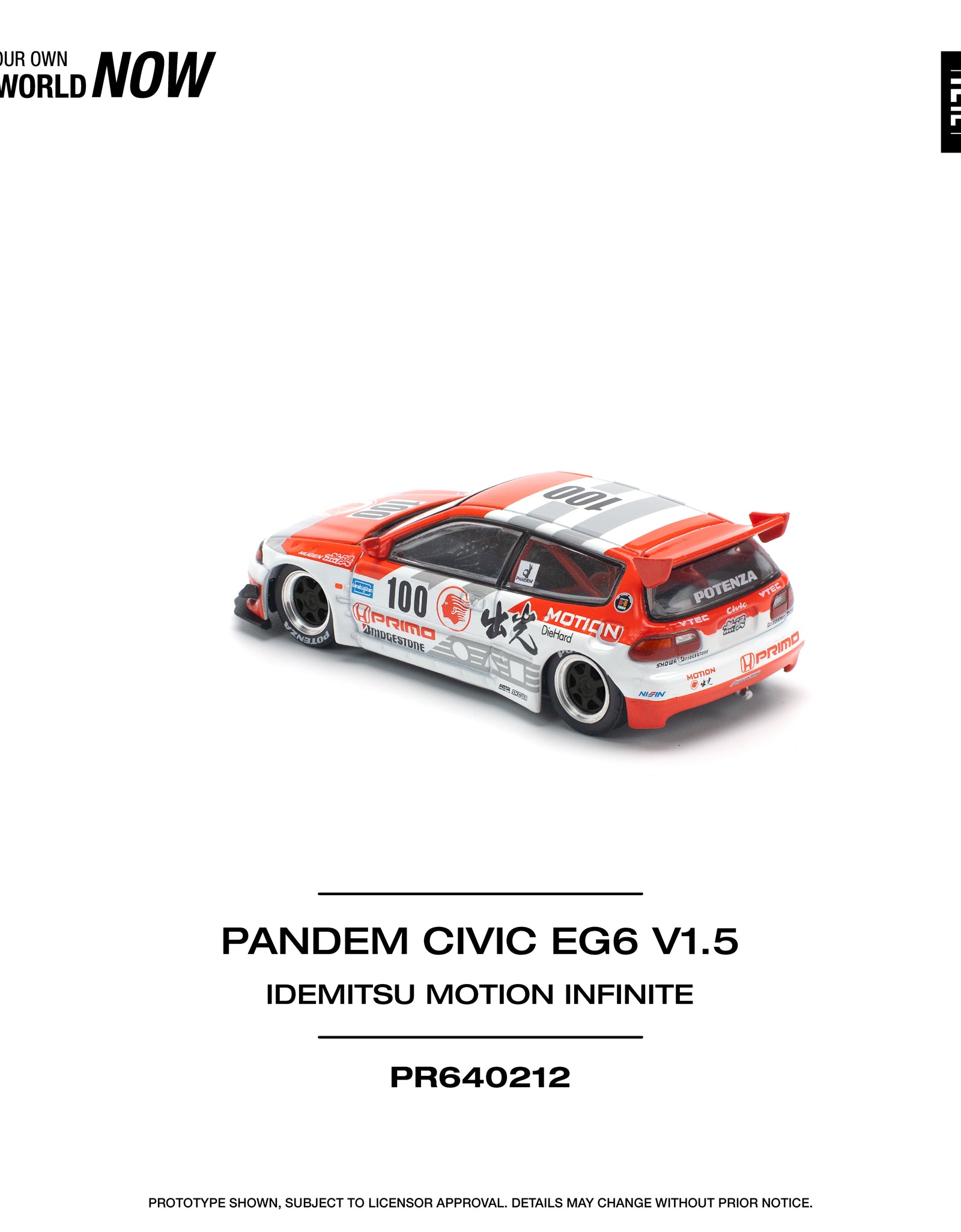 POPRACE 1/64 PANDEM CIVIC EG6 v1.5 IDEMITSU MOTION INFINITE Model