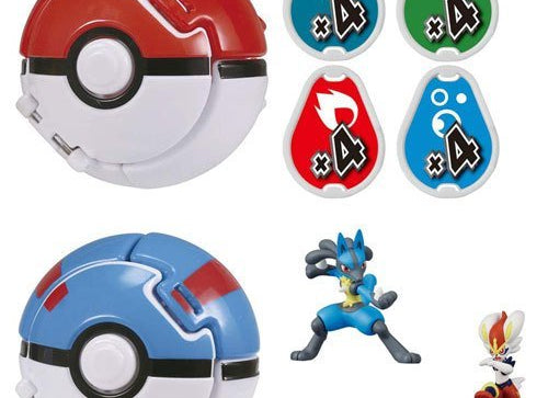 Load image into Gallery viewer, Takara Tomy Pokemon Moncolle MC Figure Pokedel Z New Eisubahn &amp; Lucario SET
