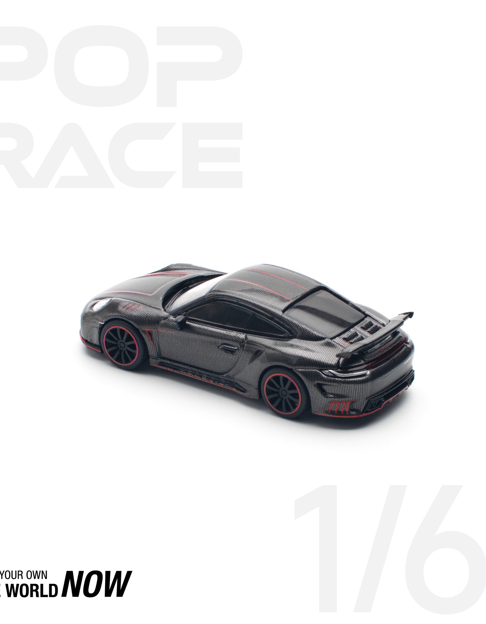 POPRACE 1/64 992 STINGER GTR CARBON EDITION - REDLINE Model Car