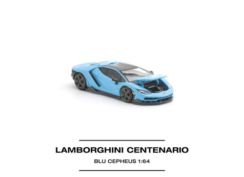 Load image into Gallery viewer, (Pre-order) POP RACE 1/64 LAMBORGHINI CENTENARIO BLU CEPHEUS Diecast Model Car
