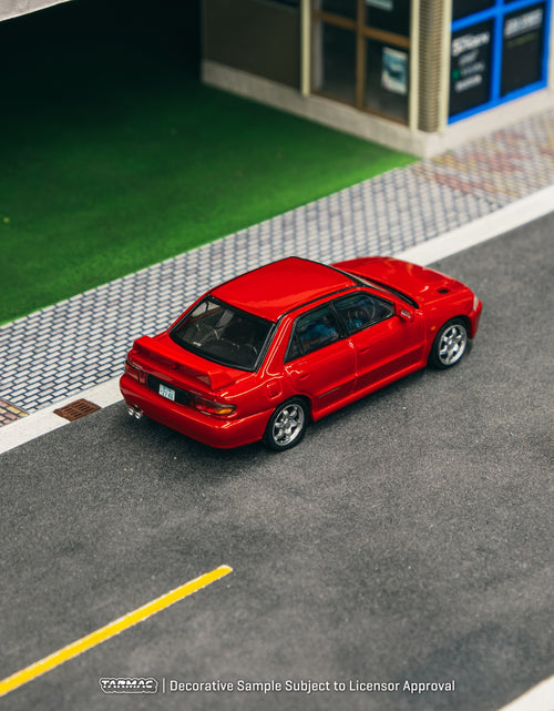 Load image into Gallery viewer, Tarmac Works 1/64 Mitsubishi Lancer GSR Evolution Red Diecast Model
