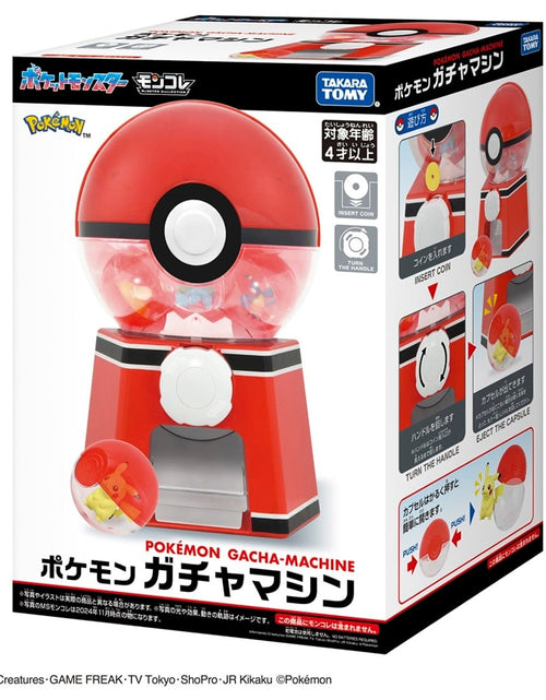 Load image into Gallery viewer, Takara Tomy Pokemon Capsule toy machine with 6 capsules and mini figures
