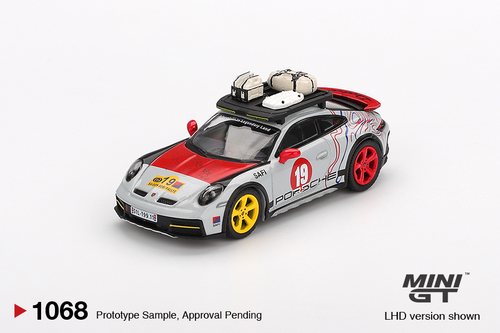 Load image into Gallery viewer, MINI GT 1/64 #1068 Porsche 911 Dakar &quot;Uncle Rally&quot; Diecast Model Car
