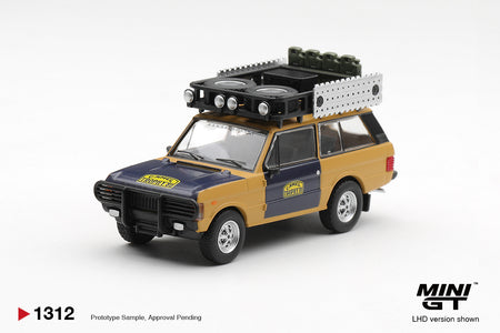 (Pre-order) Mini GT #1312 Range Rover 1981 Camel Trophy Sumatra H.Fischer W.Bays