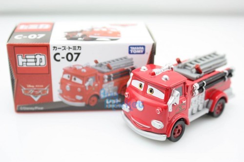 Load image into Gallery viewer, Takara Tomy Tomica Disney CARS 2 C-07 Red Fire Truck Diecast model car
