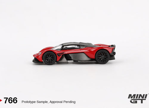 Load image into Gallery viewer, Mini GT #766 1/64 Aston Martin Valkyrie Hyper Red Diecast Car LHD
