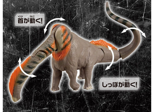 Load image into Gallery viewer, Takara Tomy Ania Jurassic World Titanosaurus Dinosaur Figure with Battle Card
