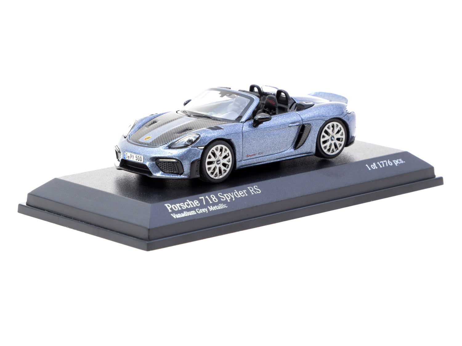 MINICHAMPS x Tarmac Works 1/64 Porsche 718 Spyder RS Vanadium Grey