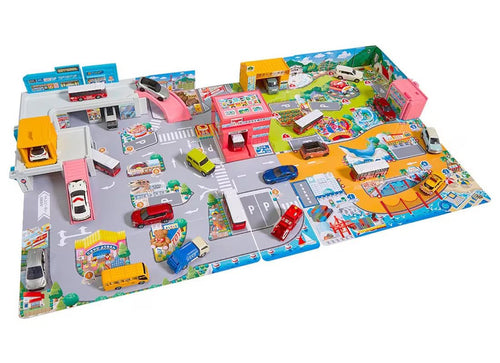 Load image into Gallery viewer, Takara Tomy Tomica Town World - Lively Sound Town at Bus Termi Playset
