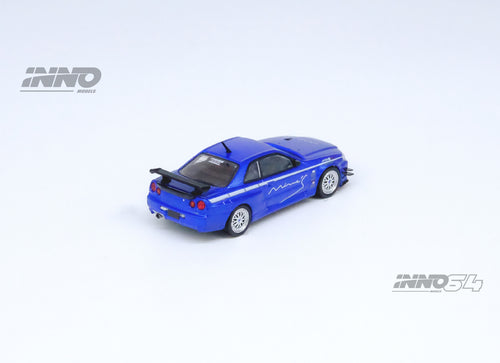 Load image into Gallery viewer, INNO64 MODEL 1/64 NISSAN SKYLINE GT-R (R34) V-SPEC Tuned by "MINE'S"

