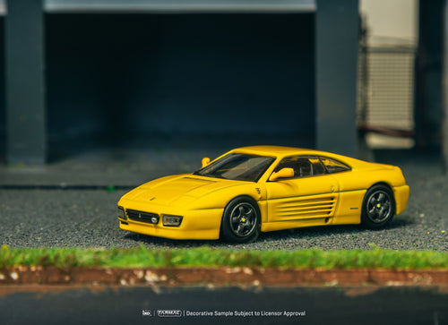 Load image into Gallery viewer, Tarmac Works 1/64 Ferrari 348 Challenge Yellow Diecast Model Car
