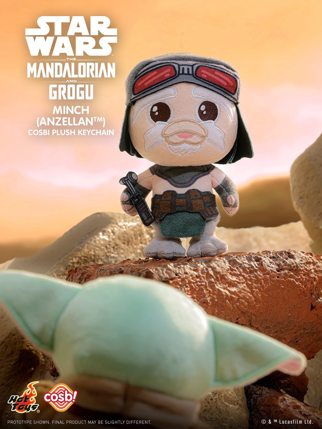 Hot Toys Star Wars The Mandalorian and Grogu Cosbi Plush Keychain (Full set 6)