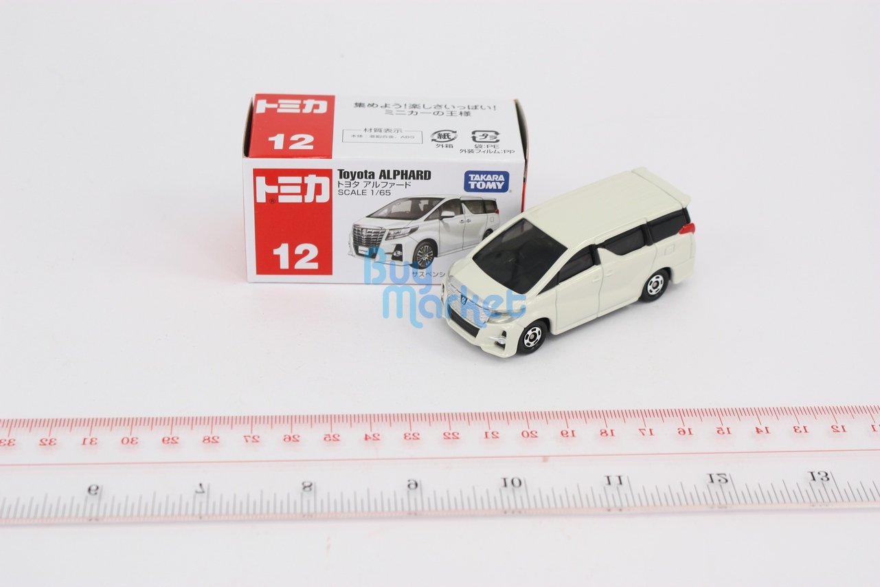 New Takara Tomy Tomica #12 Toyota Alphard Yellow Sca. 1/65 Diecast Toy Car Japan