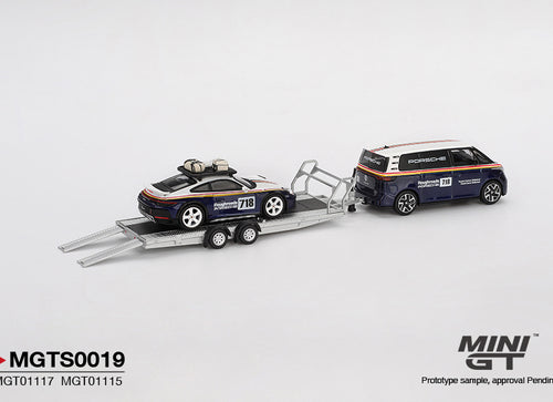 Load image into Gallery viewer, (Pre-order) MINI GT Porsche 911 Dakar #718 / Volkswagen ID. Buzz Porsche Centrum
