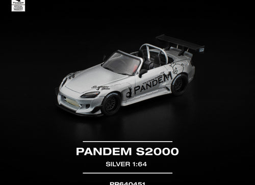 Load image into Gallery viewer, (Pre-order) POPRACE 1/64 PANDEM S2000 SILVER #PR640451 Diecast Model Car
