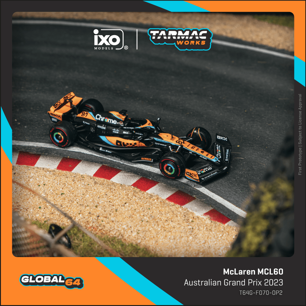 Tarmac Works McLaren MCL60 Australian Grand Prix 2023 Oscar Piastri
