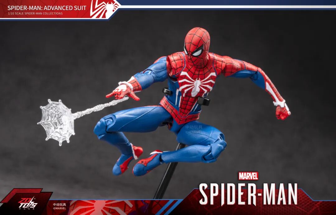 ZD Toys Marvel Avengers 1/10 Spider-Man Advanced Suit Action Figure Set