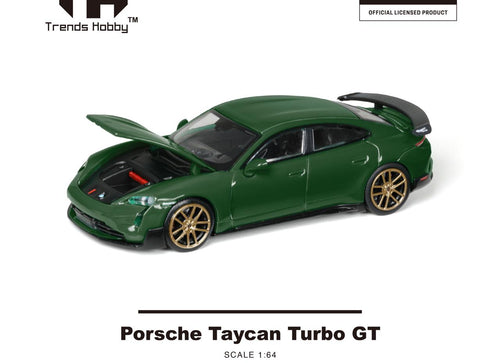 Load image into Gallery viewer, (Pre-order) Trends Hobby Diecast 1/64 Porsche Taycan Turbo GT (Green) #241087C
