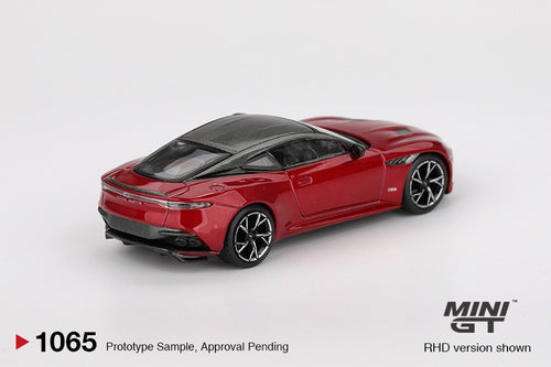 Load image into Gallery viewer, Mini GT #1065 Aston Martin DBS Hyper Red Diecast Model Car RHD
