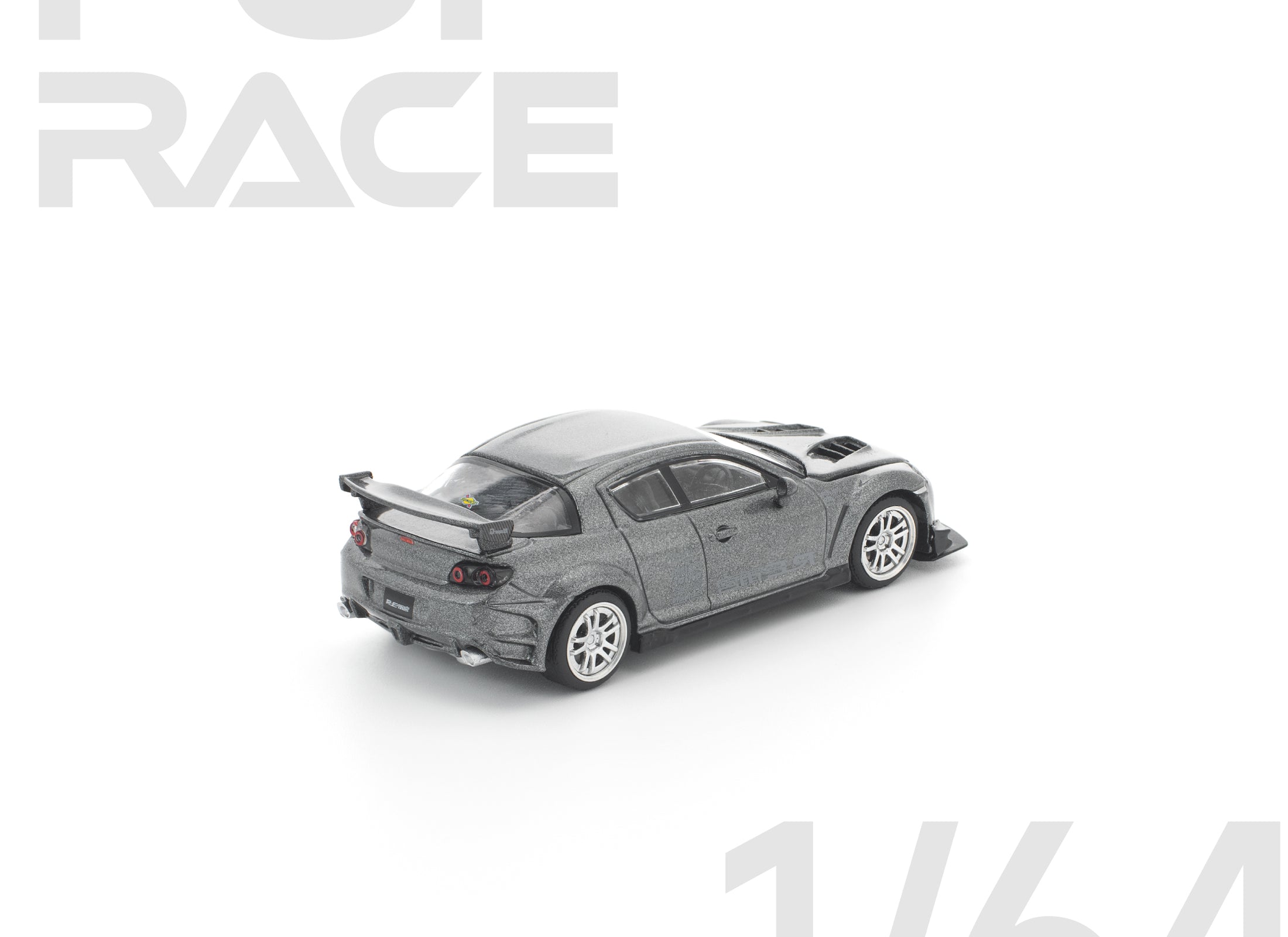 (Pre-order) POPRACE 1/64 MAZDA RX-8 RE-AMEMIYA GUN METAL Diecast Model Car