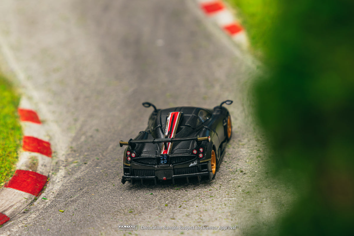 Tarmac Works 1/64 Pagani Imola Matt Black Carbon Fiber Model Car