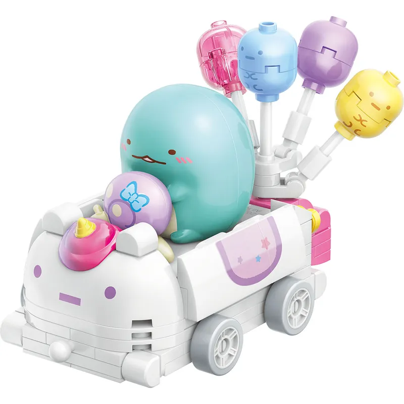 Qman Keeppley Building Blocks #30491 Sumikko Tokage & Nisetsumuris Balloon Car