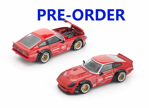 Load image into Gallery viewer, (Pre-order) POPRACE 1/64 PANDEM 280ZX RED (NEW TOOLING) Diecast Model Car
