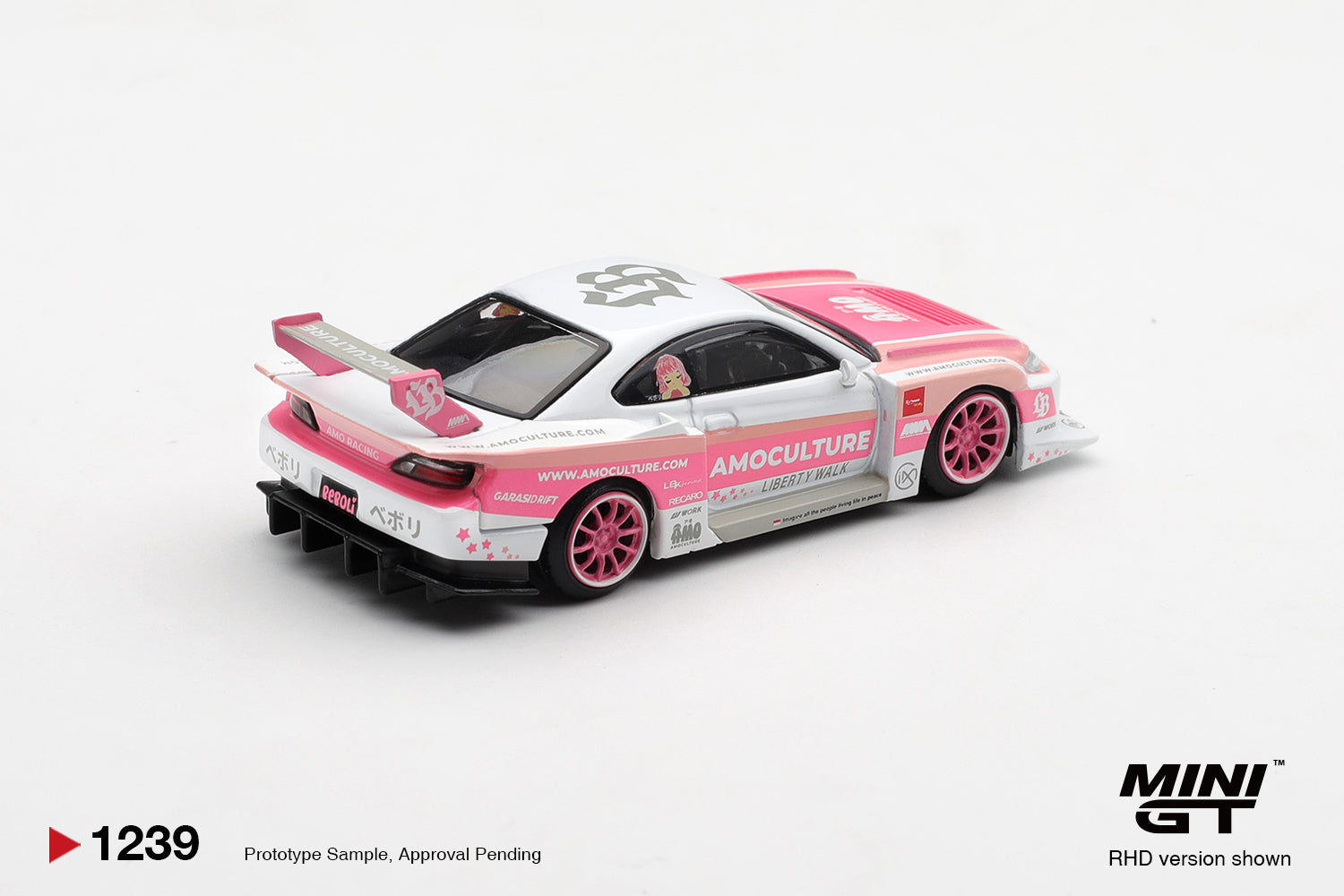 (Pre-order) Mini GT #1239 Nissan SILVIA (S15) LB-Super Silhouette AMOCULTURE Car