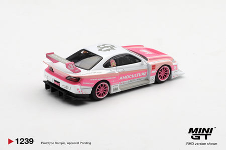 Mini GT #1239 Nissan SILVIA (S15) LB-Super Silhouette AMOCULTURE Car