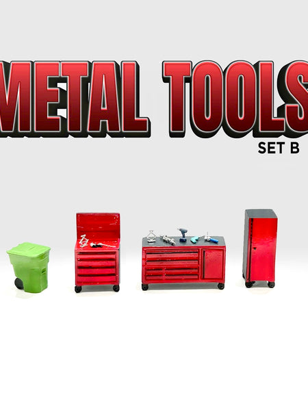 American Diorama 1:64 Figure Set: Metal Tools Set B AD-2411 (NO CAR)