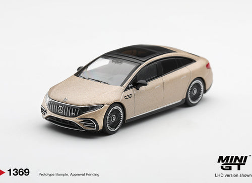Load image into Gallery viewer, (Pre-order) Mini GT #1369 Mercedes AMG EQS 53 Signature Kalahari Gold RHD
