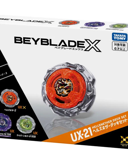 Takara Tomy Beyblade X Booster UX-21 Hells Nether Deck Set