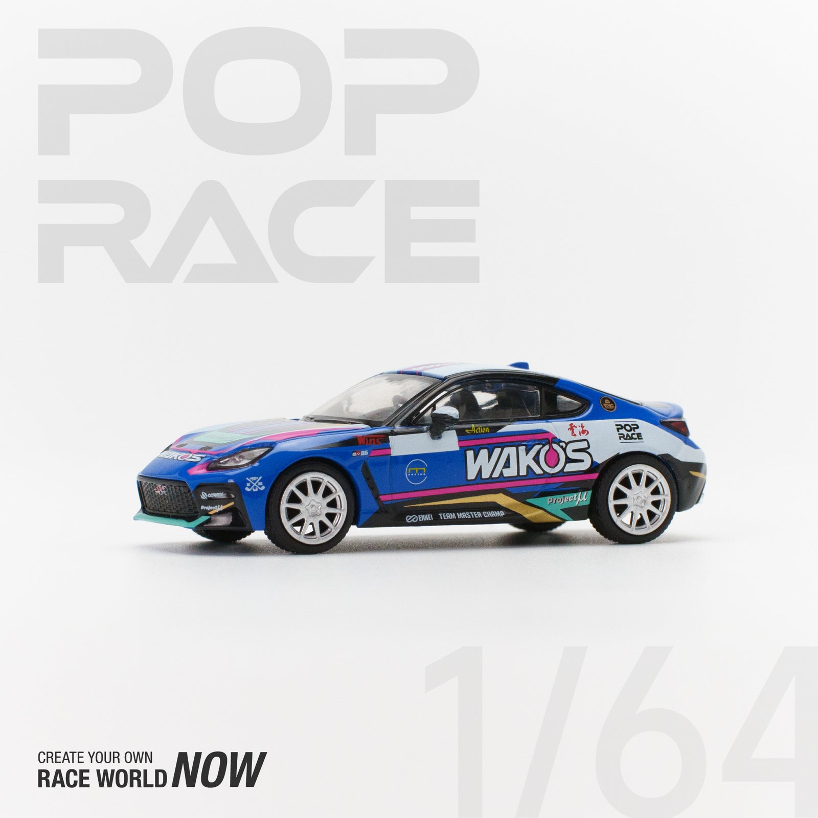POPRACE 1/64 TMC WAKOS GR 86 MACAU GP 2023 Diecast Model Car