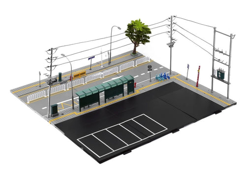 Load image into Gallery viewer, TINY City scale 1:64 Street Diorama Painted Model - S1 China Road Set
