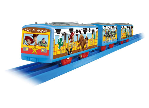 Load image into Gallery viewer, Takara Tomy Plarail Toy Story 5 Wrapping Train Woody Train Set
