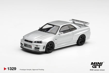 (Pre-order) Mini GT 1/64 #1329 Nissan NISMO R34GT-R Z-tune Z-Tune Silver RHD